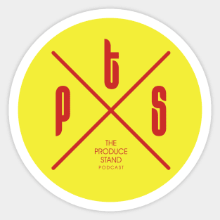 The Produce Stand Podcast patch yellow Sticker